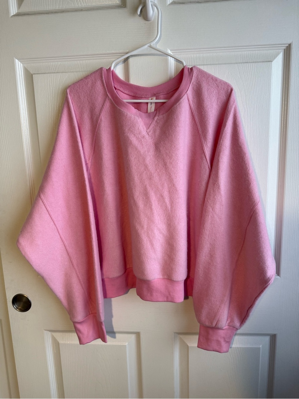 Anthropologie Daily Practice Pink Fleece Horseshoe Sweatshirt XL